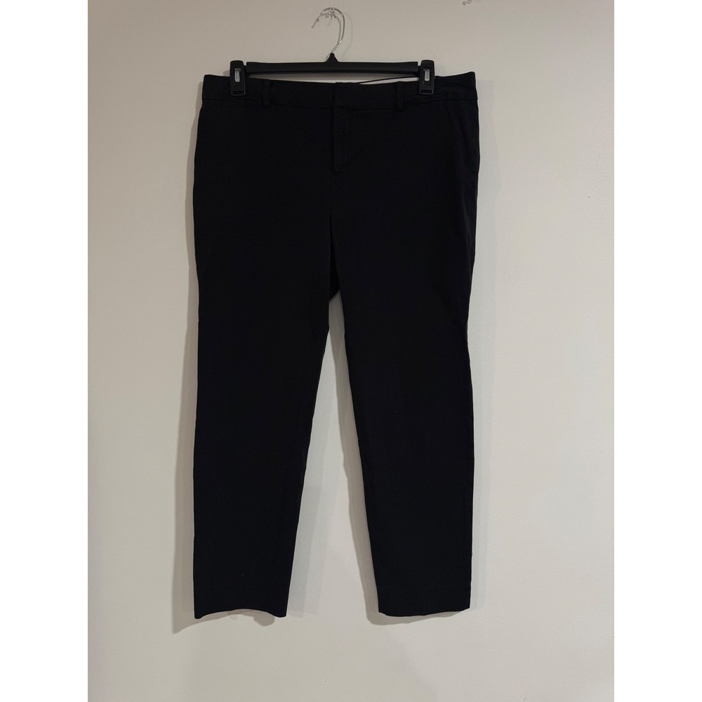Crown & Ivy Ankle Pants Women 14 Black Stretch Tailored Workwear